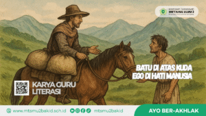Batu di pundak kuda. Ego di hari manusia