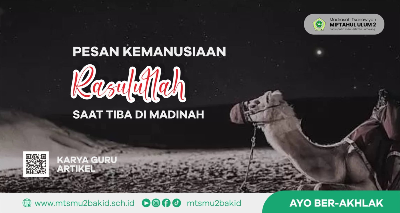 Pesan Kemanusiaan Rasulullah Saat Tiba di Madinah