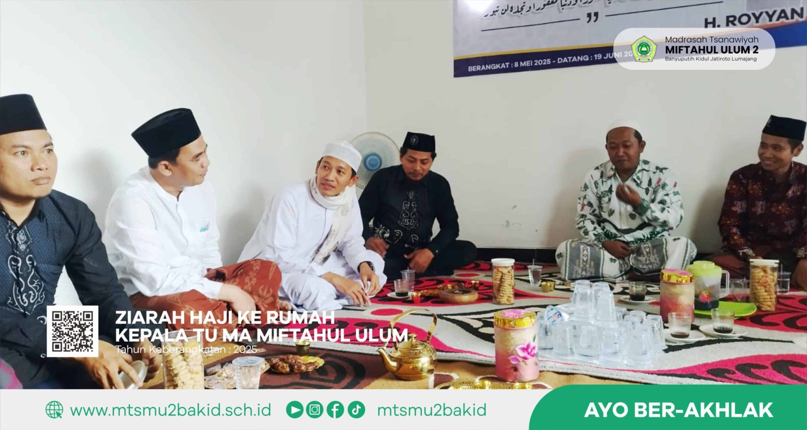 Kepala Madrasah dan Waka Humas Ziarah Haji ke Rumah Kepala TU MA Miftahul Ulum