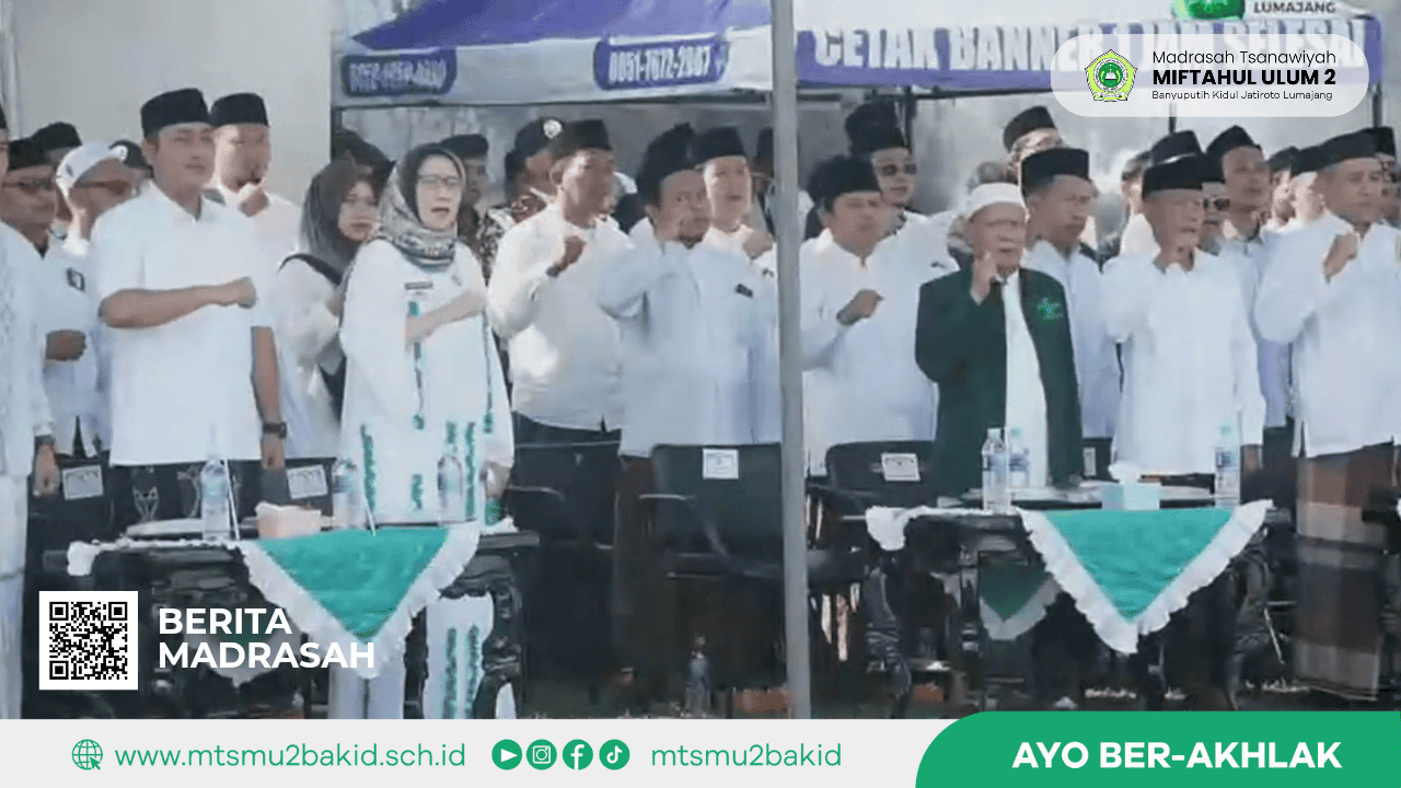 Civitas MTs Miftahul Ulum 2 Hadiri Apel Nasional Hari Santri 2025 di Stadion Srikandi Tempeh