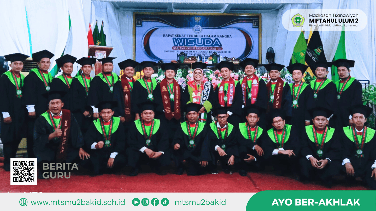 Guru MTs Miftahul Ulum 2 Wisuda Pascasarjana UAS Jember dengan Predikat Cumlaude IPK 4.0