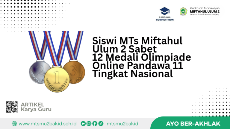MTs Miftahul Ulum 2 Sabet 12 Medali Olimpiade Pandawa 11 Tingkat Nasional