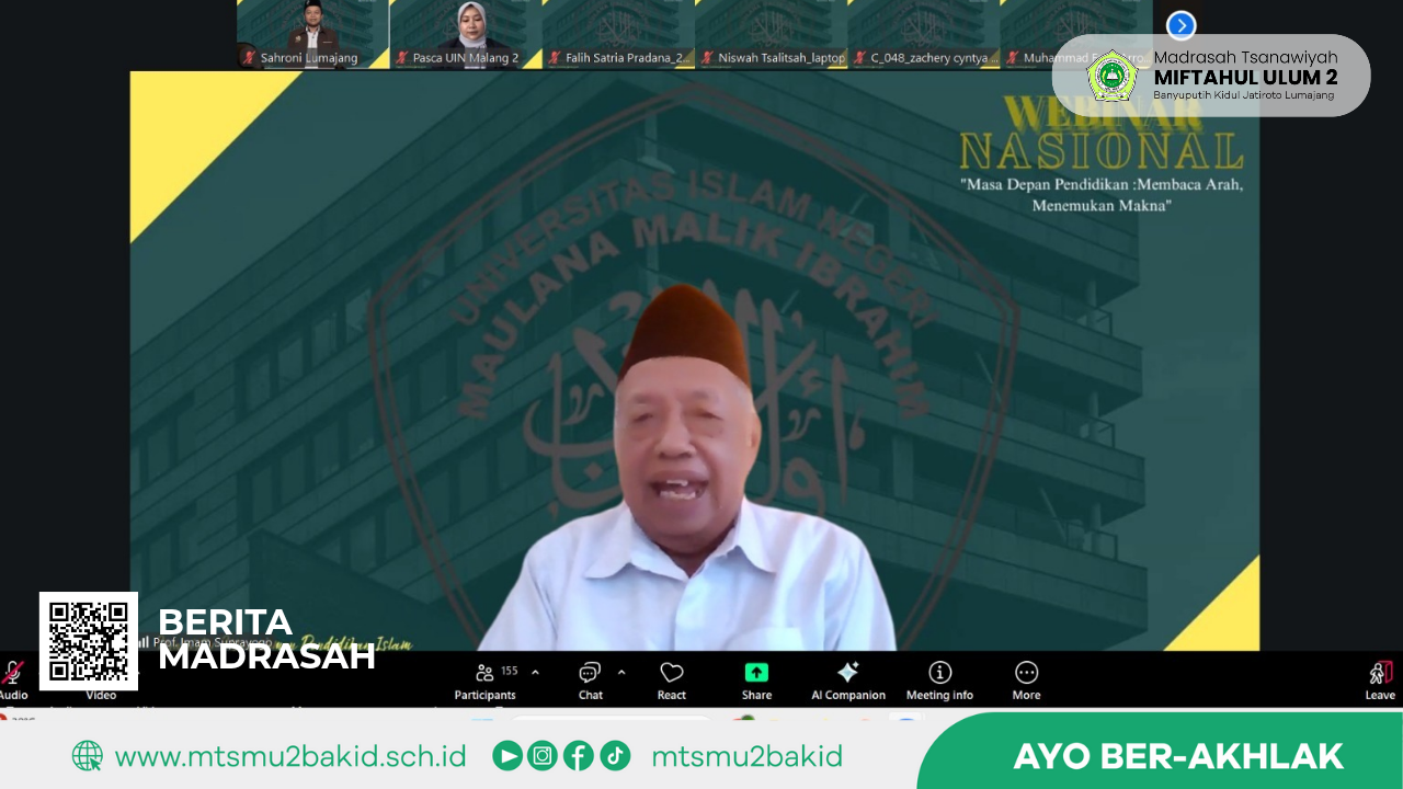 Plt Kepala Madrasah Ikuti Webinar Nasional UIN Malang