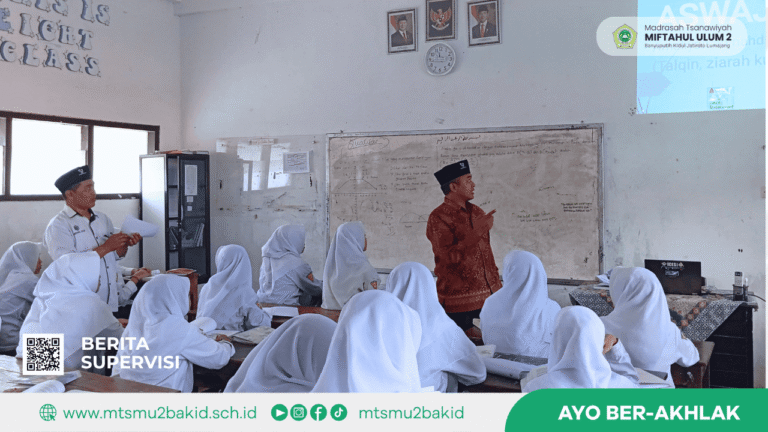 Supervisi Pembelajaran Bahasa Arab Perkuat Mutu Akademik di MTs Miftahul Ulum 2