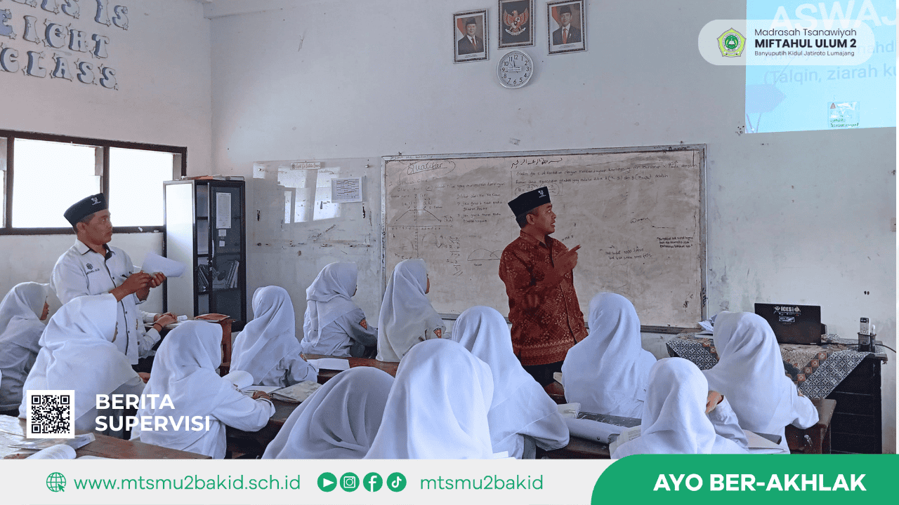 Supervisi Pembelajaran Bahasa Arab Perkuat Mutu Akademik di MTs Miftahul Ulum 2