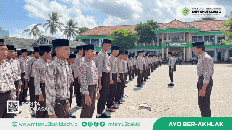 MTs Miftahul Ulum 2 Gelar Upacara Pembukaan Ujian Praktik Kelas IX