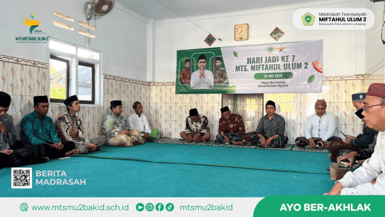 Peringati Harlah Ke-7, MTs Miftahul Ulum 2 Gelar Tasyakuran dan Istighatsah