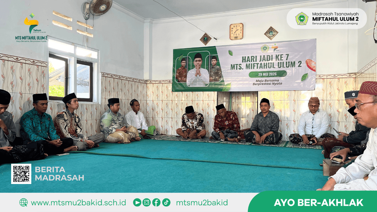 Peringati Harlah Ke-7, MTs Miftahul Ulum 2 Gelar Tasyakuran dan Istighatsah