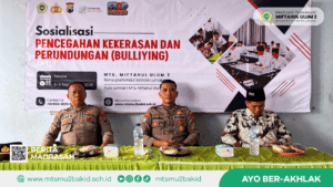 Ciptakan Madrasah Aman dan Nyaman, MTs Miftahul Ulum 2 Gelar Edukasi Pencegahan Bullying bersama Satbinmas Polres Lumajang