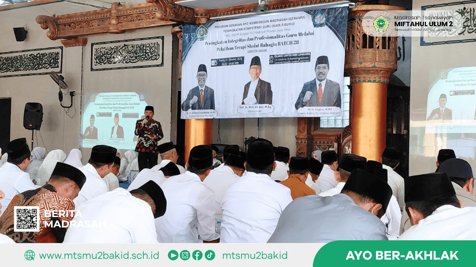Perkuat Spiritual dan Profesionalisme Pendidik, Kepala MTs Miftahul Ulum 2 Ikuti PTSB di Islamic Center MAN Lumajang