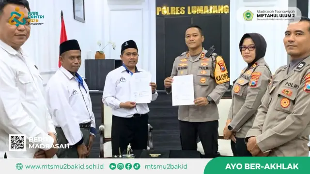 Perkuat Perlindungan Siswa, MTs Miftahul Ulum 2 Teken Kerja Sama dengan Polres Lumajang